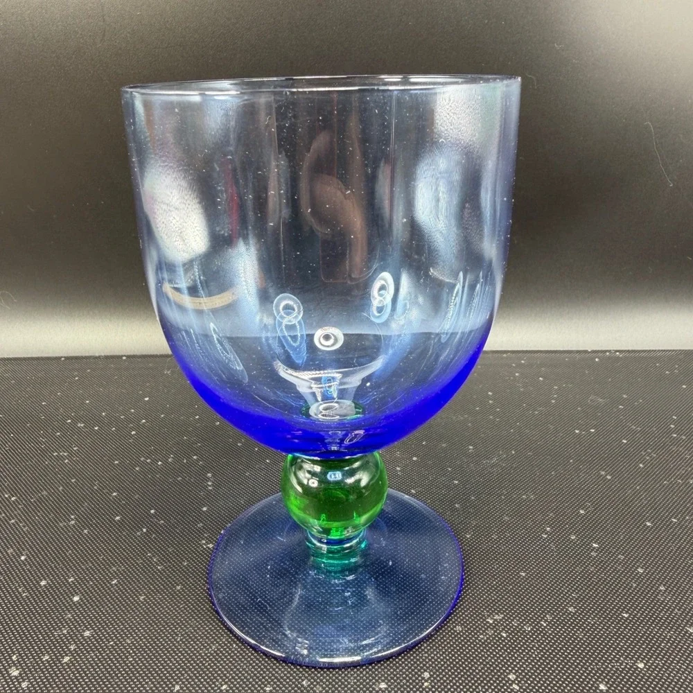 Royal Doulton Carmina Cups GobletsBarware Brandy‎ Snifters Green Ball Stem Set